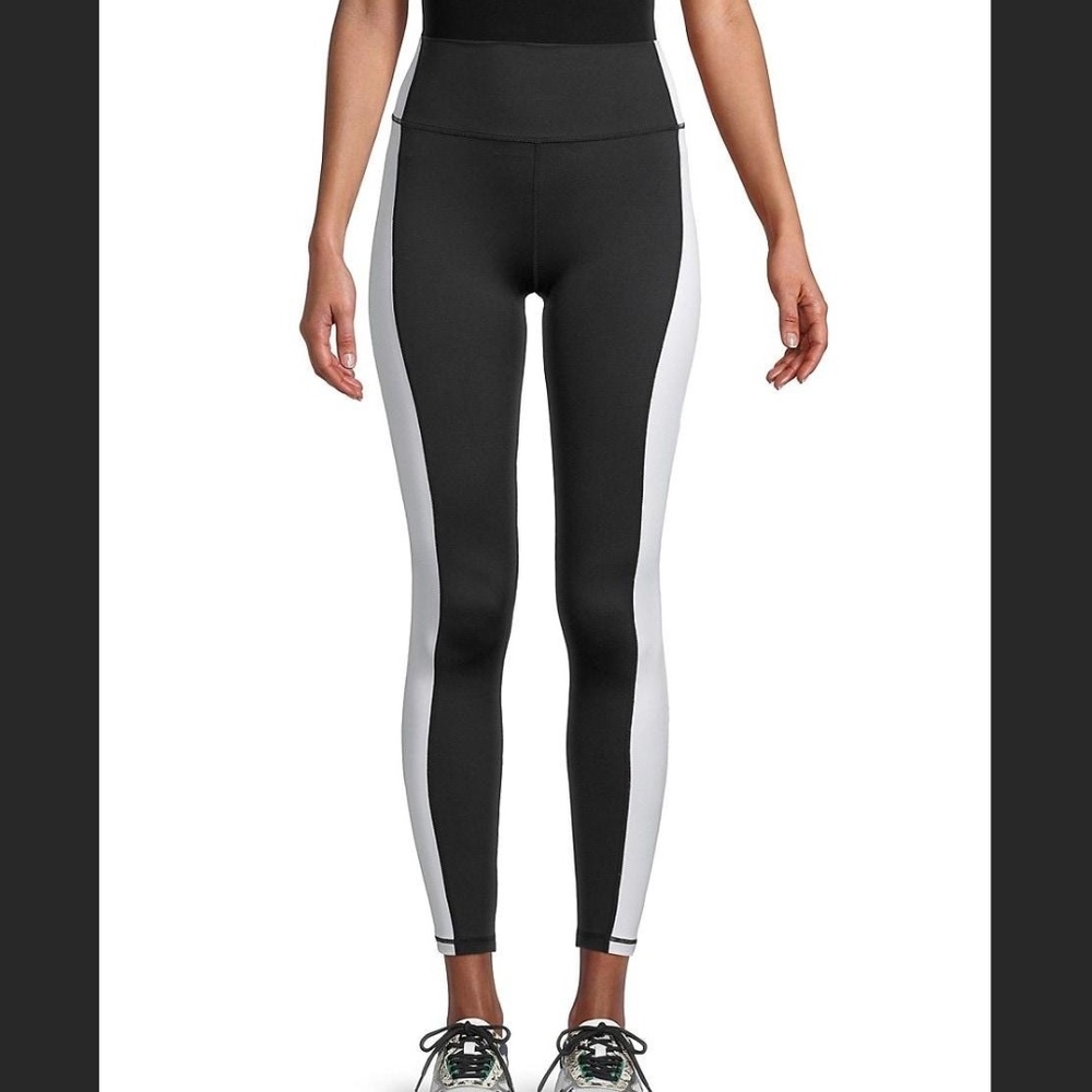 ALL FENIX Gigi High-Waist Colorblock Leggings Size Medium Black/White